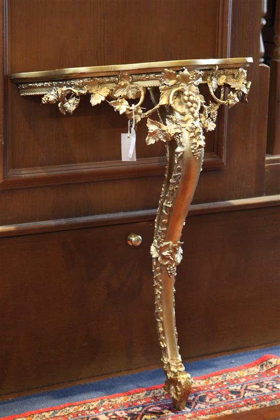 19th century gilt console table(-)